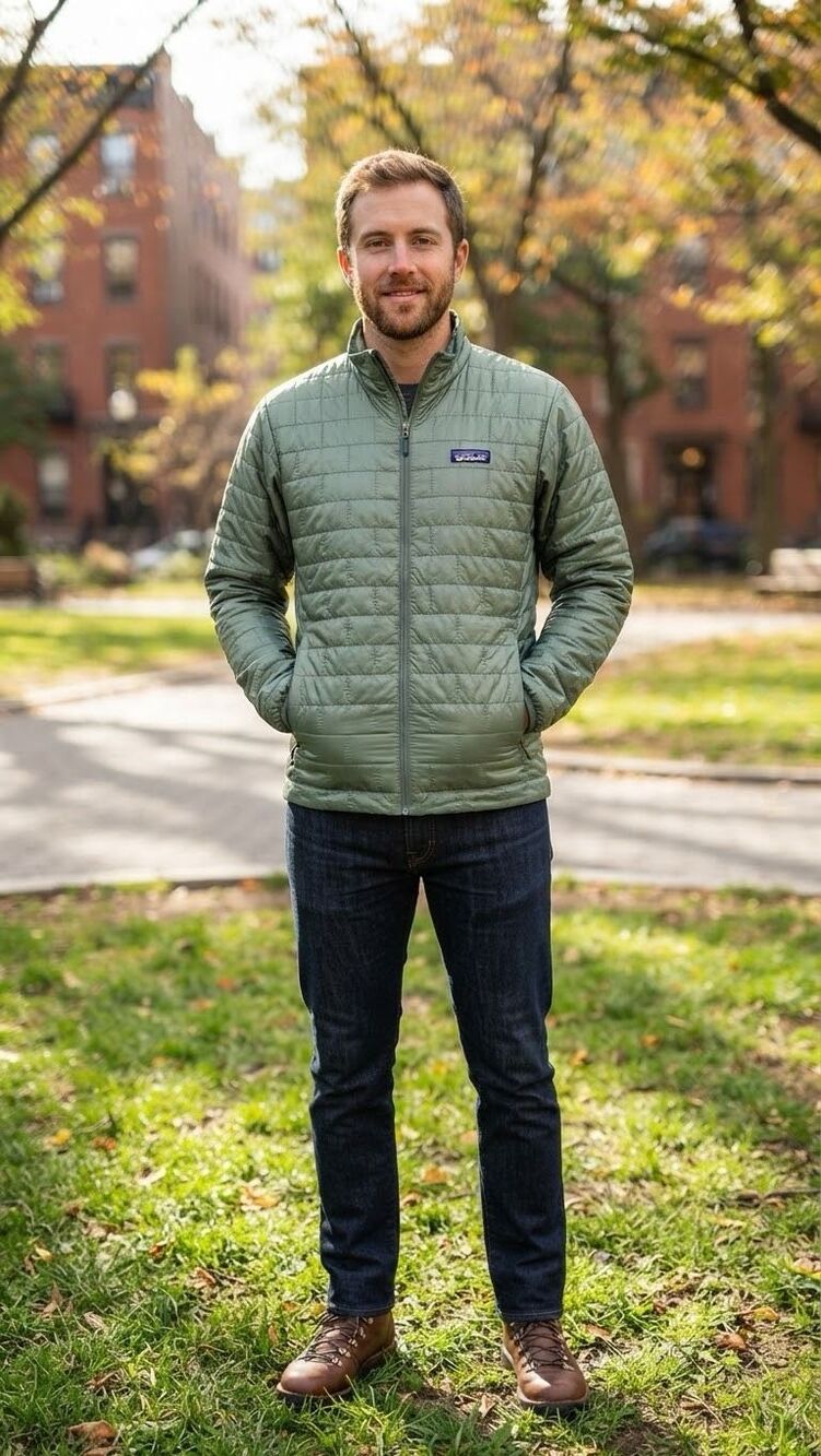 Patagonia Nano Puff Insulated Jacket Men's Large Green Full Zip Puffer Lightweig